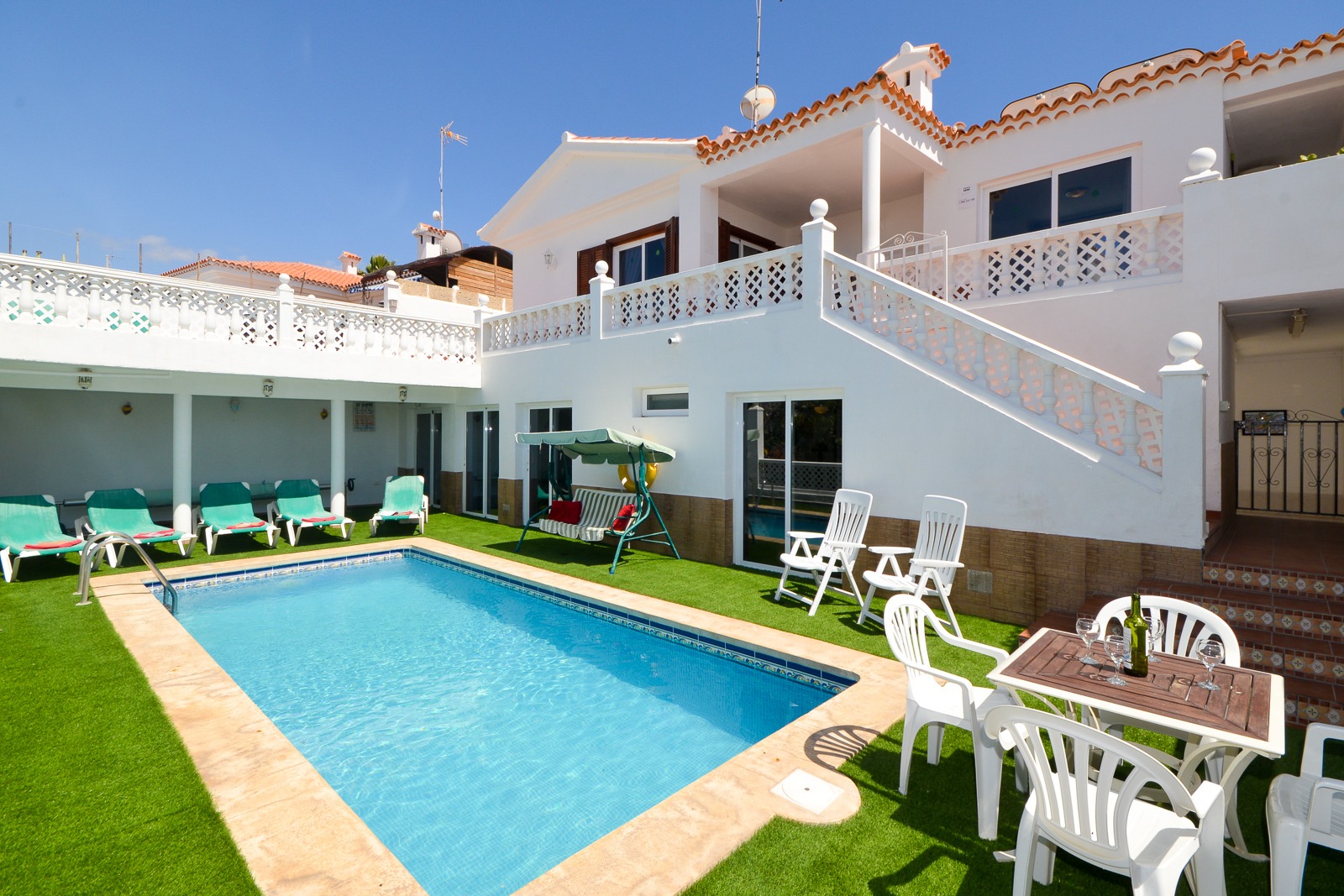 Large family holiday rental villa in Tenerife with a private heated pool